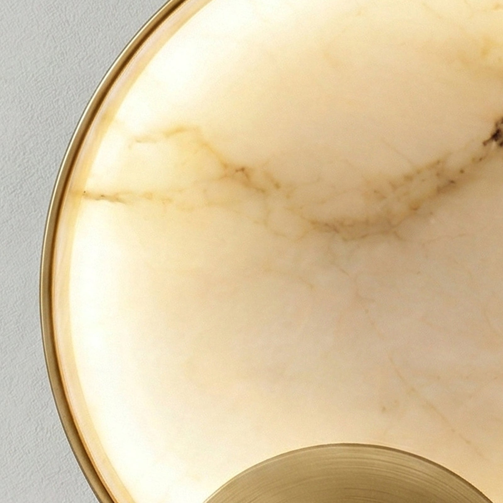 Celestial Jupiter Natural Alabaster Wall Sconce - Translucent Veined Stone Texture | HoaiLamp