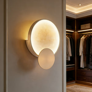 Celestial Jupiter Natural Alabaster Wall Sconce - Walk-in Closet Dressing Room | HoaiLamp