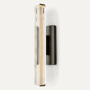 Crystal Prism Wall Sconce Light Fixture - Petite Full Brass Compact Sconce | HoaiLamp