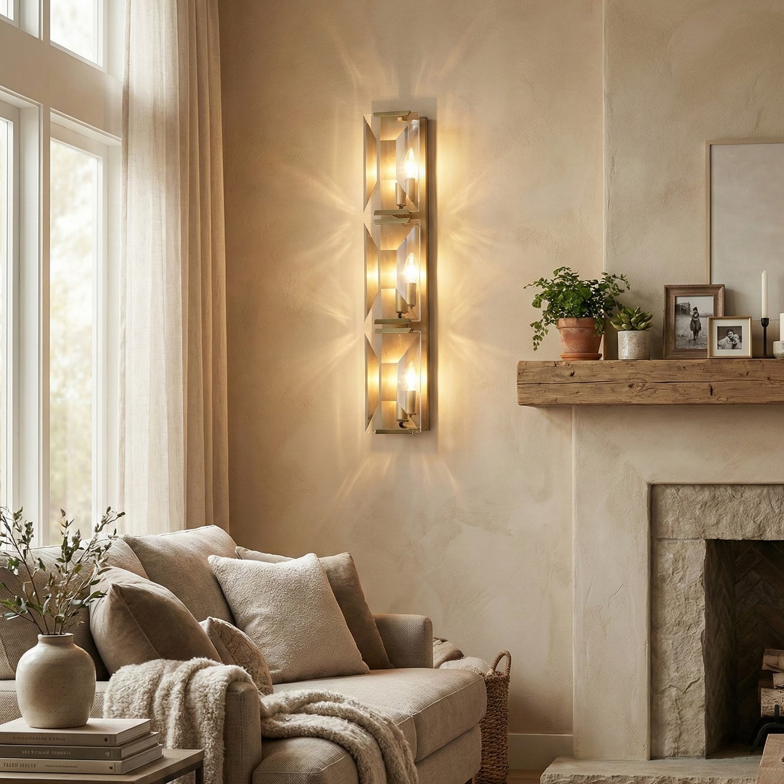 Crystal Rectangular Wall Lamp