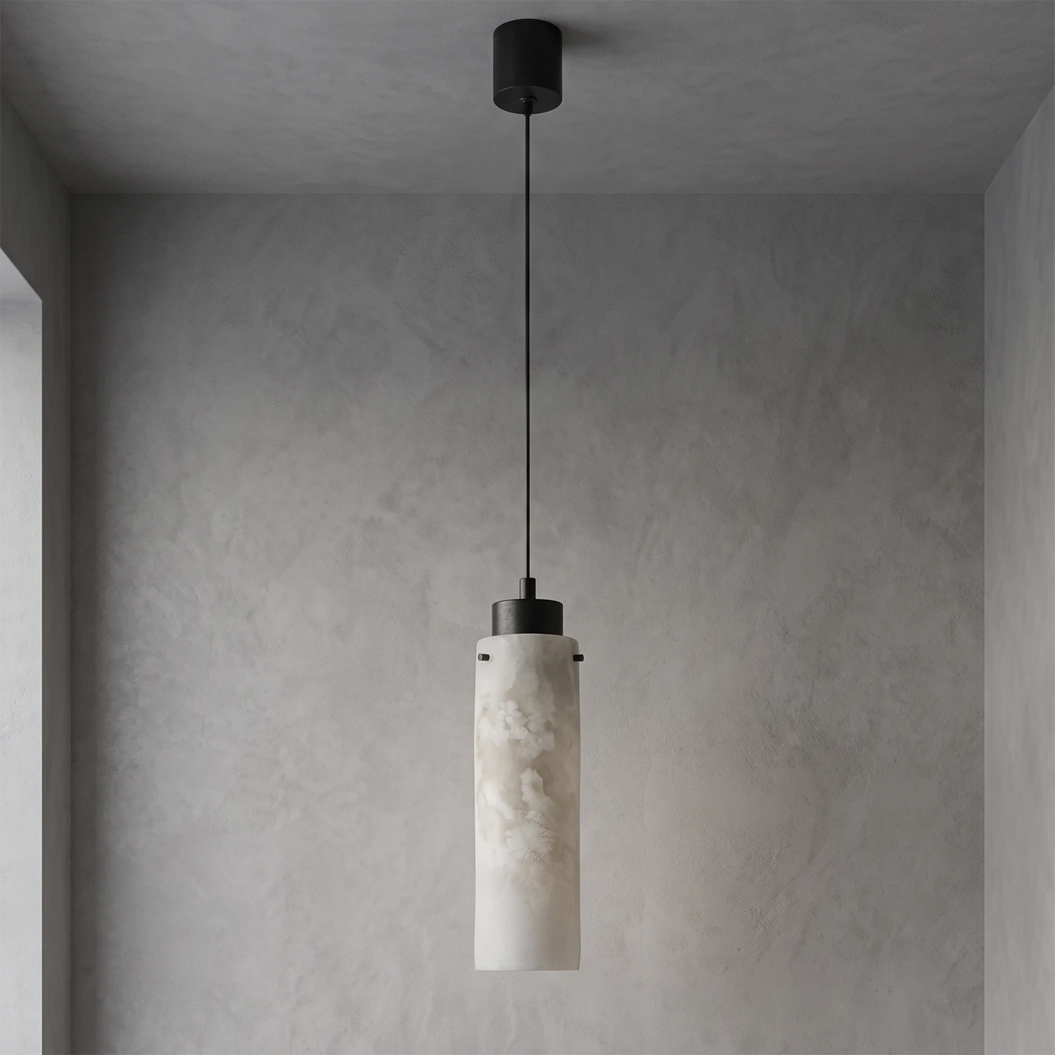 Cylinder Alabaster Pendant Light