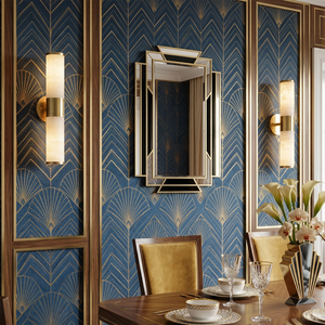 Cylindrical Alabaster Wall Lamp - Opulent Art Deco Wall Decor for Dining Room | HoaiLamp