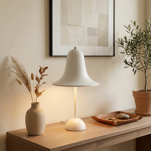 Danish "Bell" Portable Table Lamp - Nordic White Soft Light Console Table Oasis | HoaiLamp