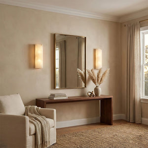 Faceted Alabaster Wall Sconce - Luxury Entryway Foyer Console Table Mirror | HoaiLamp