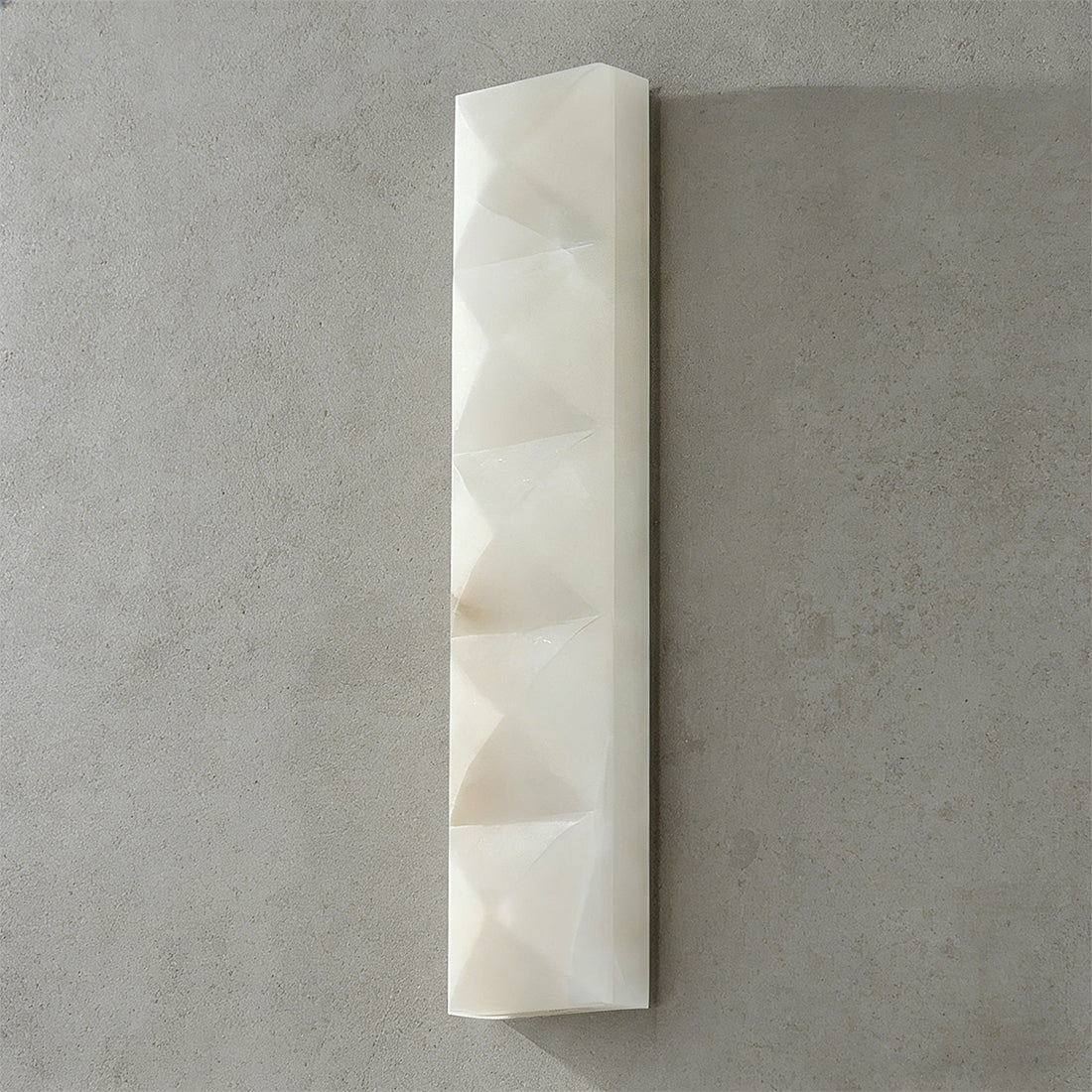 Faceted Alabaster Wall Sconce - Studio Textured Grey Wall Unlit Faceted Stone | HoaiLamp