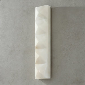Faceted Alabaster Wall Sconce - Studio Textured Grey Wall Unlit Faceted Stone | HoaiLamp