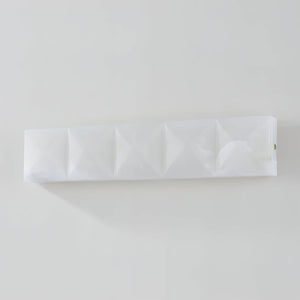 Faceted Alabaster Wall Sconce - Studio Horizontal Mount Unlit White Wall | HoaiLamp