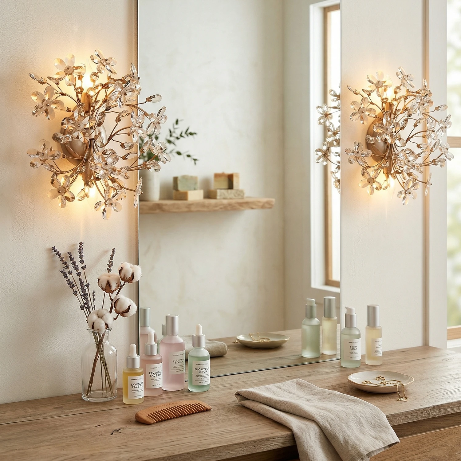 Fiore Wall Lamp - Symmetrical Vanity Ambiance | HoaiLamp