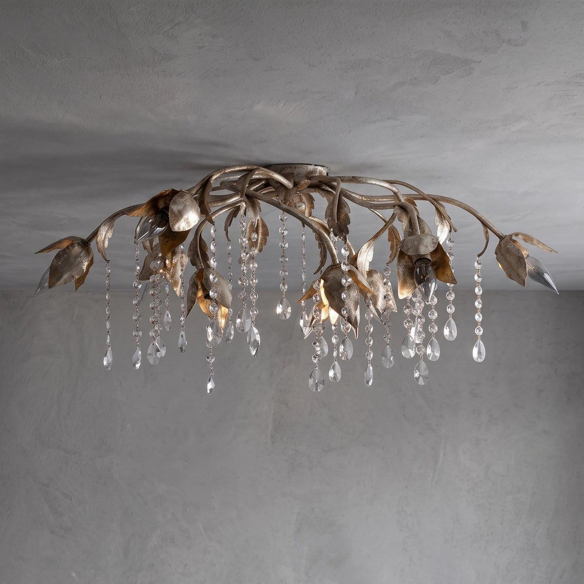 Fiorella Crystal Branch Flush Mount Ceiling Light