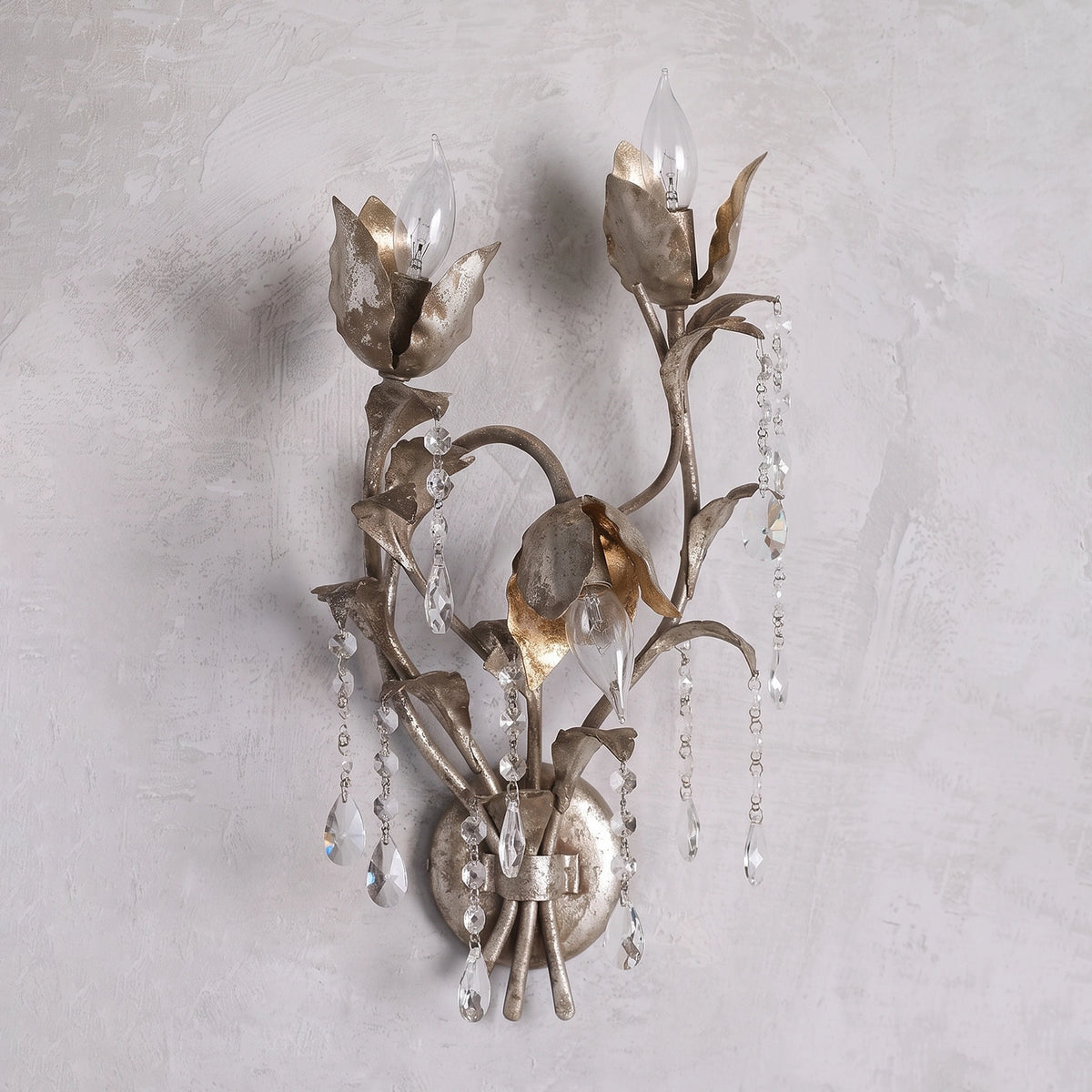 Fleuriane Tulip Crystal Wall Sconce