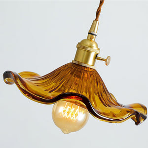 Floral Glass Pendant Light - view 24 | Hoailamp