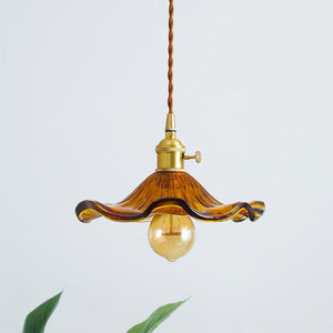 Floral Glass Pendant Light - view 18 | Hoailamp