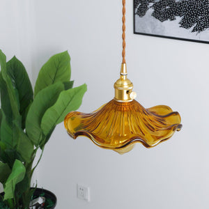Floral Glass Pendant Light - view 31 | Hoailamp