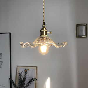 Floral Glass Pendant Light - view 16 | Hoailamp