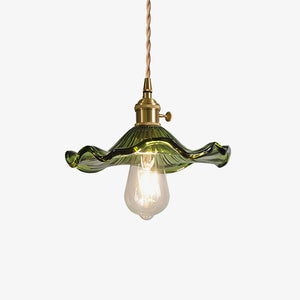 Floral Glass Pendant Light - view 3 | Hoailamp