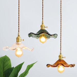 Floral Glass Pendant Light - view 14 | Hoailamp