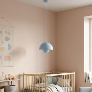 Flower Bud Pendant Light - Pastel Pink Nursery Playful Wooden Crib Ambiance | HoaiLamp