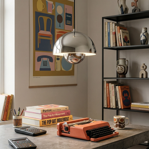 Flower Bud Pendant Light - Creative Studio Polished Chrome Silver Nostalgic Vibe | HoaiLamp