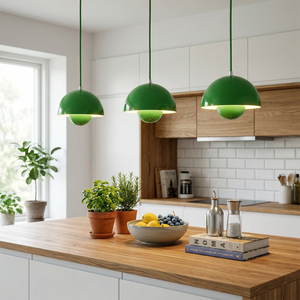 Flower Bud Pendant Light - Modern Scandinavian Green Kitchen Island Multi-Light | HoaiLamp