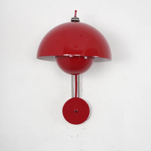 Flower Bud Wall Lamp - Bold Vermilion Red Statement Lighting | HoaiLamp