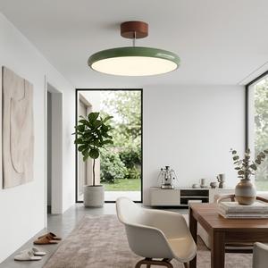 French Retro Cream Saucer Ceiling Lamp - Contemporary Bright White Living Room Lounge | HoaiLamp