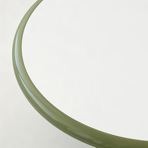 French Retro Cream Saucer Ceiling Lamp - Curved Iron Base Trim Structural Macro View | HoaiLamp