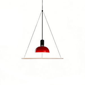 Frisbee Pendant Light - Vibrant Red Studio Profile | HoaiLamp