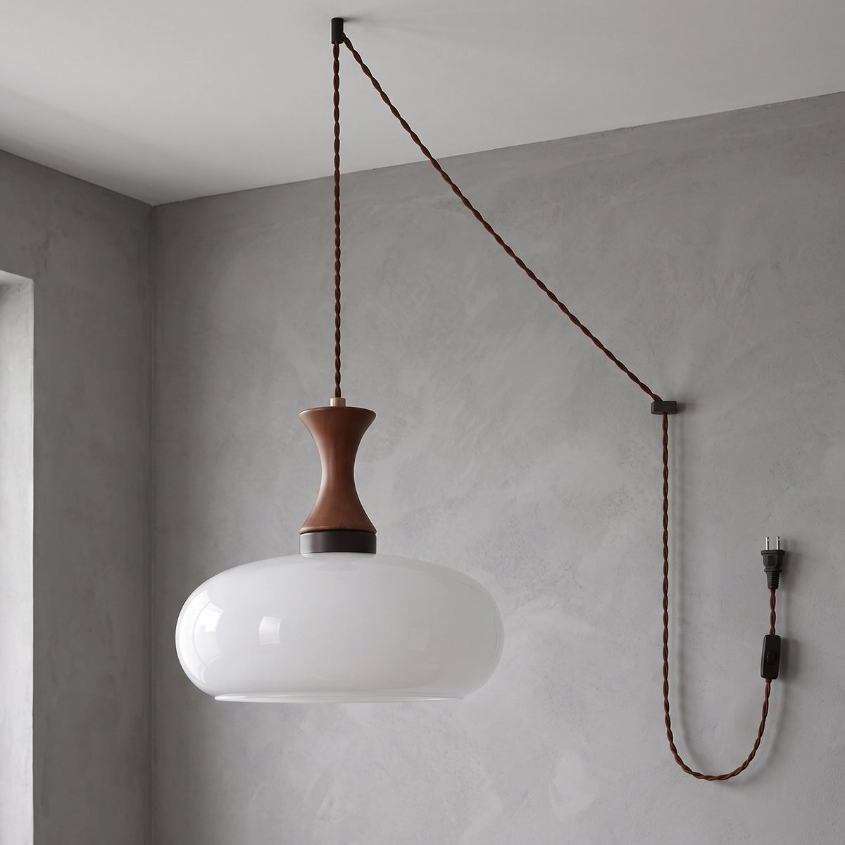 Fungo Mushroom Plug-In Pendant Light
