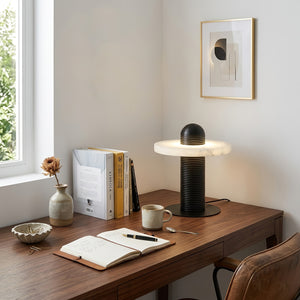 Geometric Layered Table Lamp - Cozy Reading Nook Study Desk Abstract Wall Art | HoaiLamp