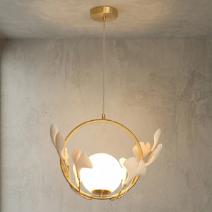 Gingko Pendant Lamp - Industrial Stucco Radiance | HoaiLamp