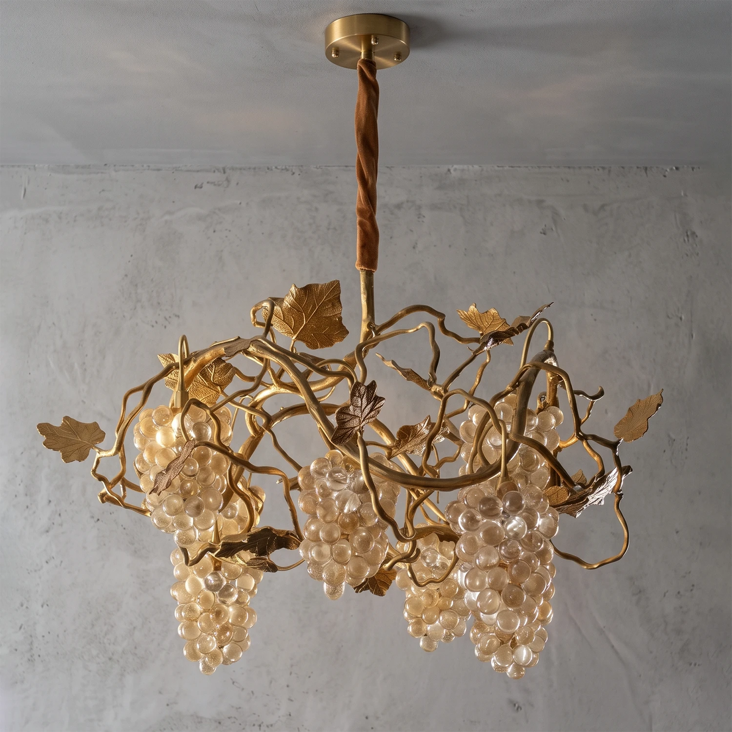 Grapevine Cluster Glass Chandelier