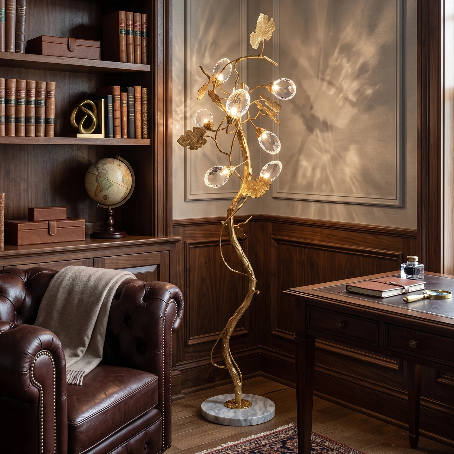 Grapevine Sculptural Glass Floor Lamp