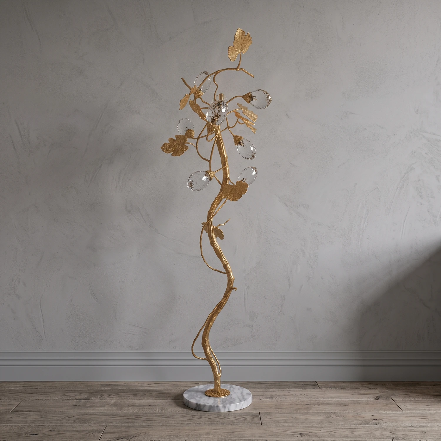 Grapevine Sculptural Glass Floor Lamp