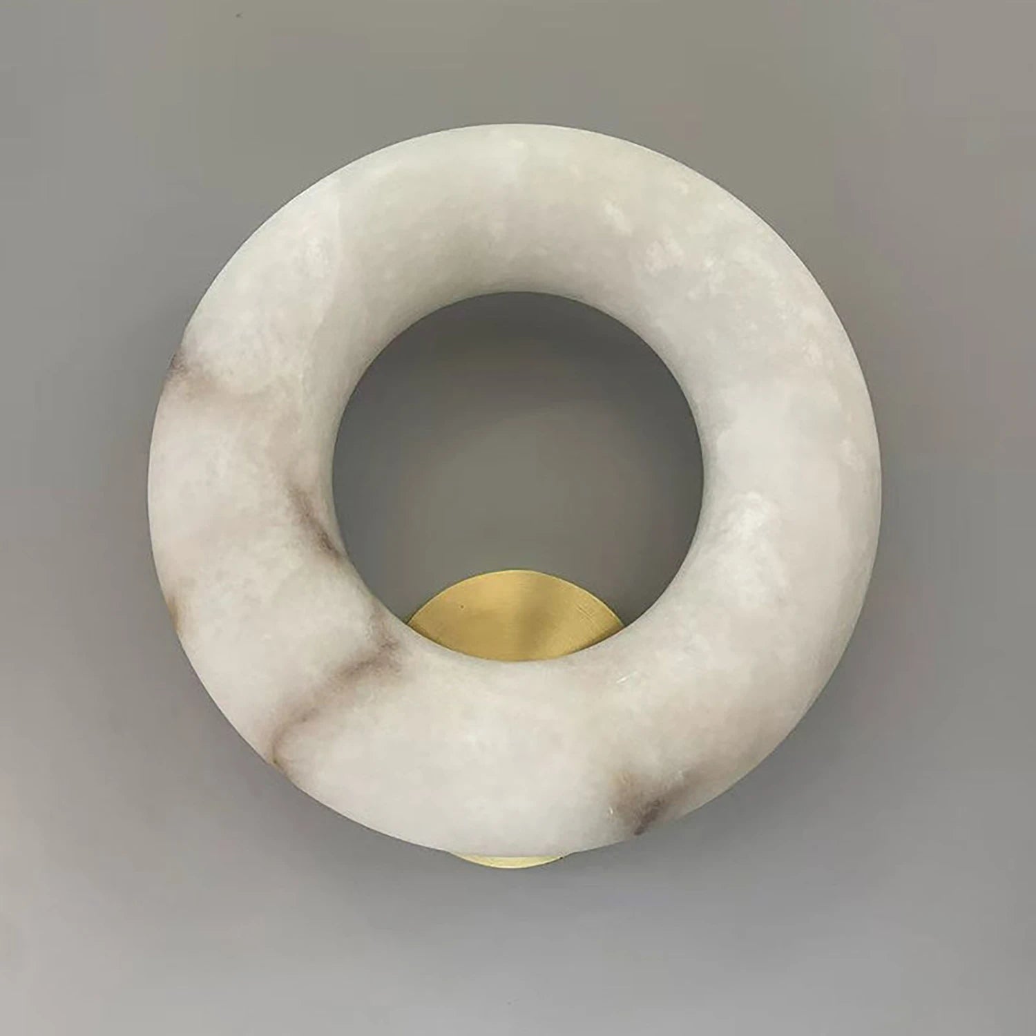 Halo Alabaster Wall Sconce - Unlit Natural Alabaster Beauty | HoaiLamp