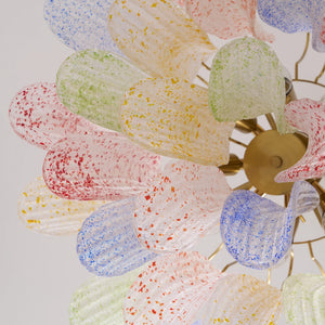 Murano Wave Point Chandelier - Brass Frame Construction | HoaiLamp