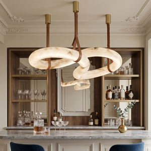 Infinity Hanging Light - Luxury Home Bar Counter Elegant Glassware Shelves | HoaiLamp
