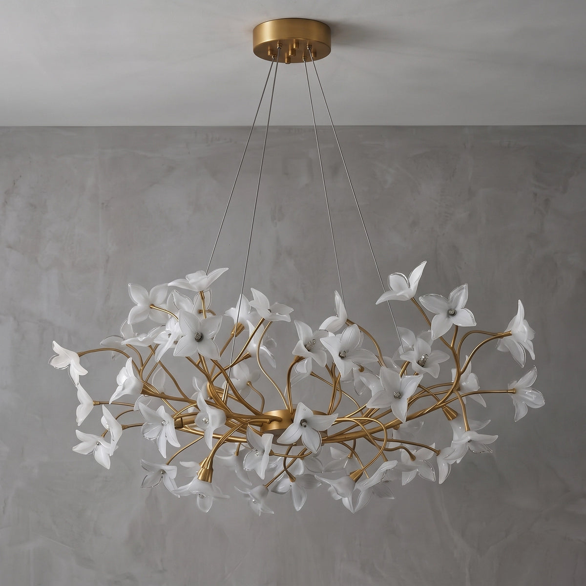 Jessamy Glass Flower Chandelier
