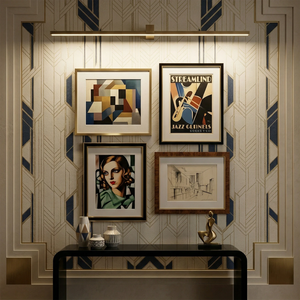 Kivana Brass Linear LED Wall Sconce-Classic Art Gallery Display Lighting | HoaiLamp