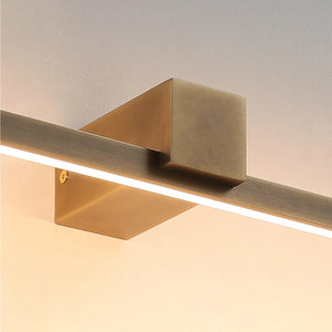 Kivana Brass Linear LED Wall Sconce-Integrated LED Diffuser Texture Close Up | HoaiLamp