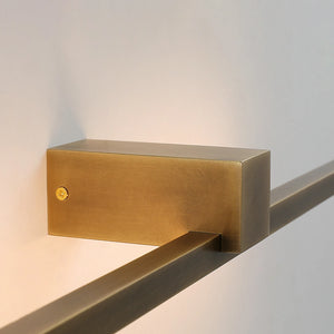 Kivana Brass Linear LED Wall Sconce-Brushed Brass Mounting Bracket Detail | HoaiLamp