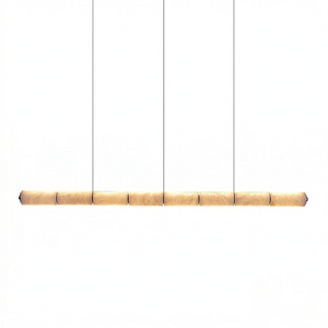 Linear Alabaster LED Chandelier - Balanced Five-Section Versatile Scale | HoaiLamp