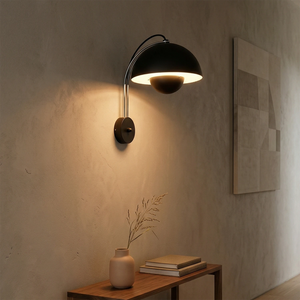 Flower Bud Wall Lamp - Matte Black Industrial Chic Corridor Lamp | HoaiLamp