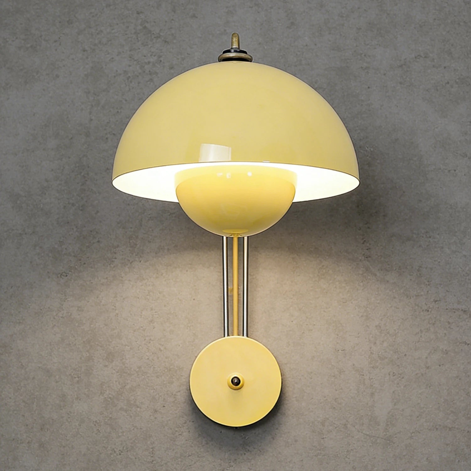 Flower Bud Wall Lamp - Mustard Yellow Mid-Century Modern Detail | HoaiLamp