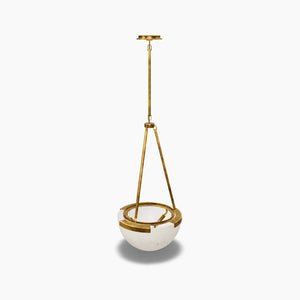 Melangee Alabaster Dome Pendant - Top-Down Structural View | HoaiLamp