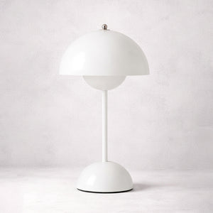 Portable vp9 Desk Lamp - Pure Alabaster Gloss White Isolated Studio Product Shot | HoaiLamp