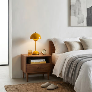 Portable vp9 Desk Lamp - Golden Yellow Cozy Bedroom Wooden Furniture Decor | HoaiLamp