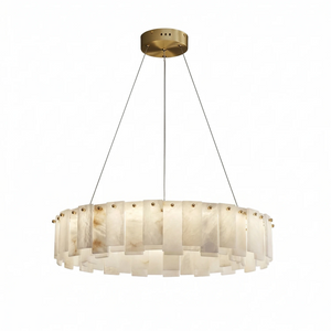 Modern Alabaster Celestial Chandelier - Wide Angle Celestial Glow | HoaiLamp