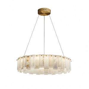 Modern Alabaster Celestial Chandelier - Grand Circular Masterpiece | HoaiLamp