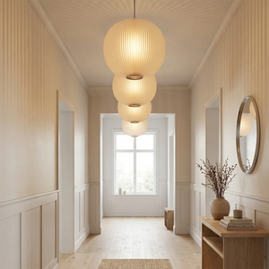 Bloom Frosted Glass Pendant Light - Luxury Long Gallery Corridor Rhythmic Ceiling Matrix | HoaiLamp