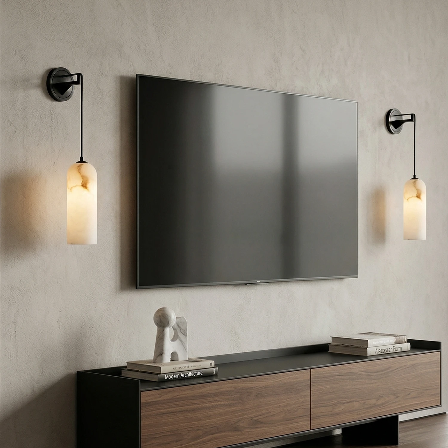 Modern Petra Sconce - Media Center Symmetrical Glow | HoaiLamp